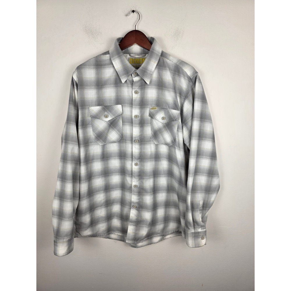 DIXXON‎ Flannel Travis Tritt Set In Stone Button Up Shirt Men's Large Plaid